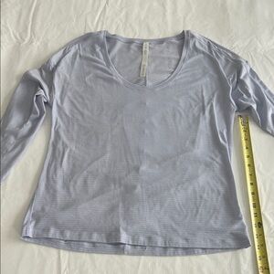 lululemon athletica Soft Lavender striped Long Sleeve Top